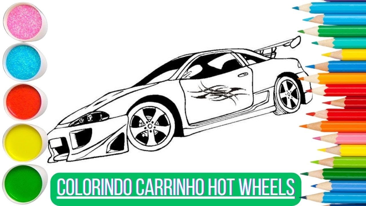 Colorir desenho do Hot Wheels | Carrinho de corrida 🏎️