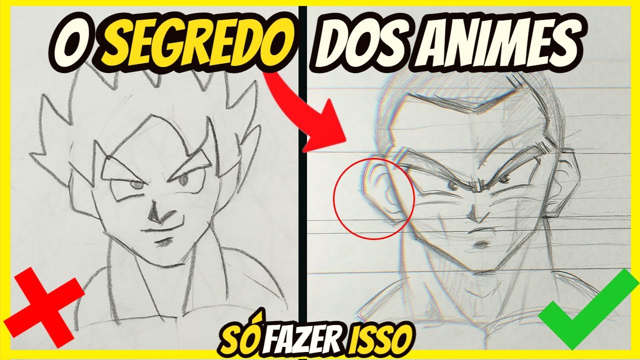 Como DESENHAR QUALQUER ANIME PERFEITAMENTE! (técnica dos TRAÇOS)
