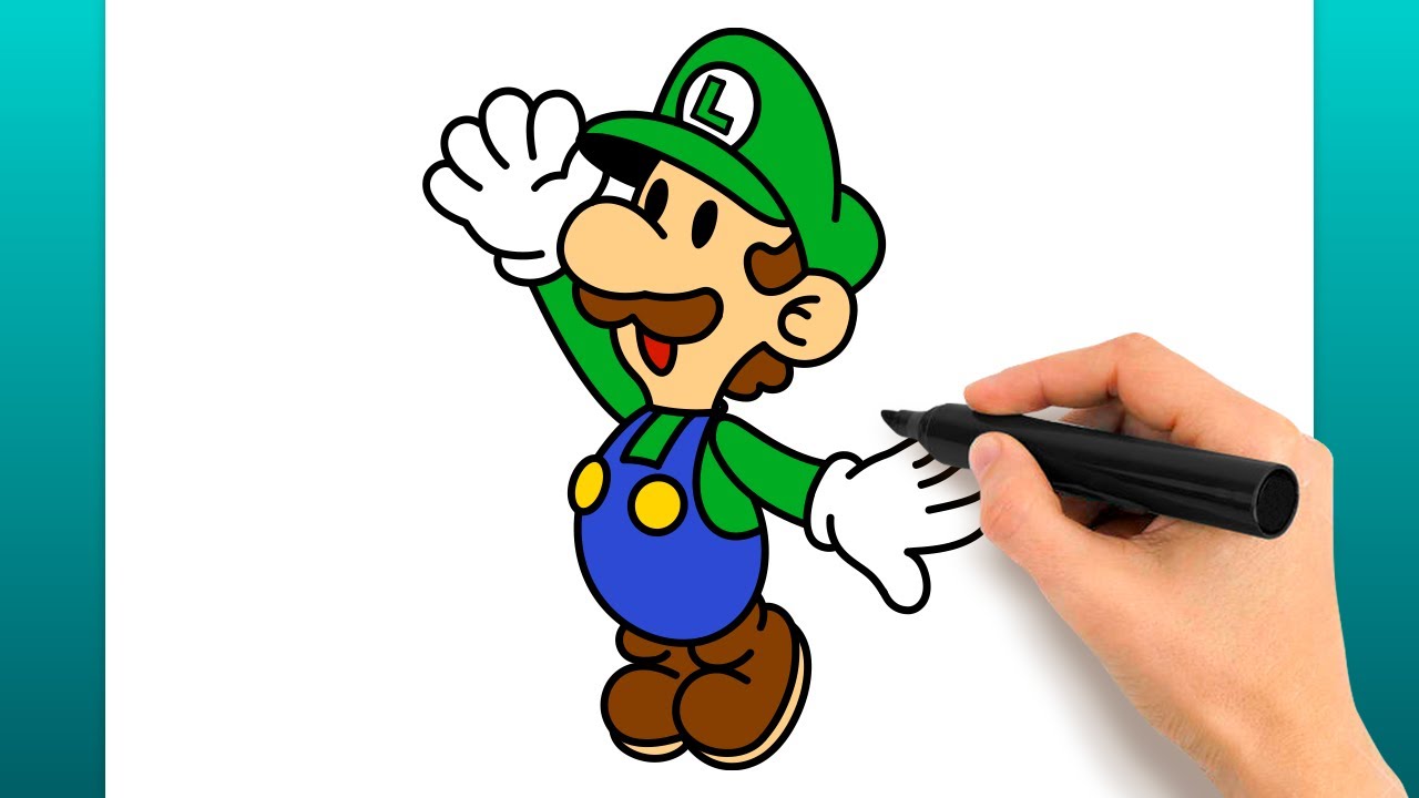 Como Desenhar o Luigi de Papel (Tutorial de Desenho Fácil)