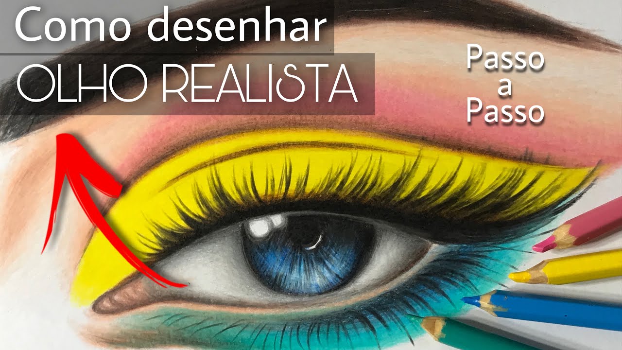 Como Desenhar um Olho Realista com Lápis de Cor de Forma Fácil!