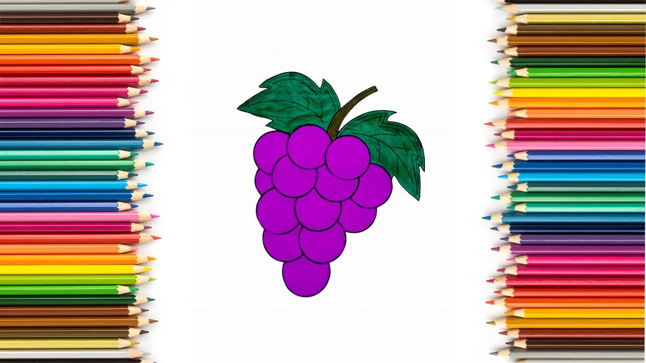 Como colorir uma uva muito fácil