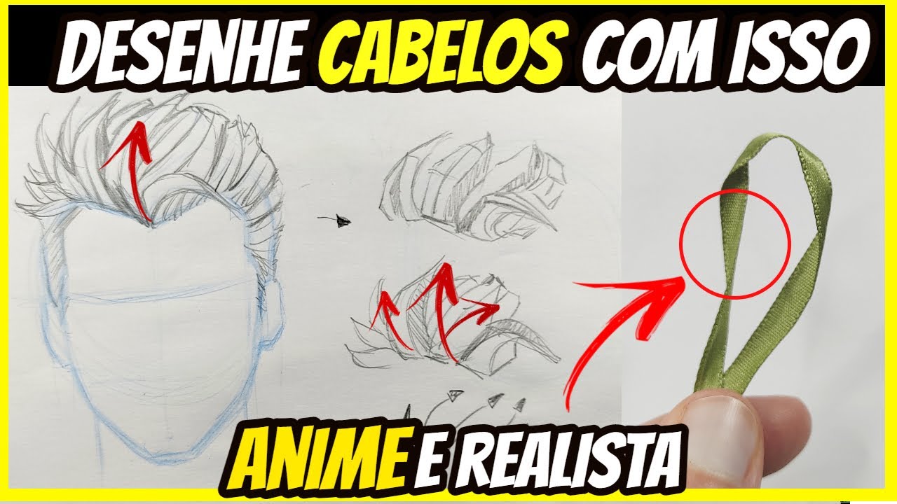 Como desenhar cabelo em 5 passos (FITA! Anime e realista)