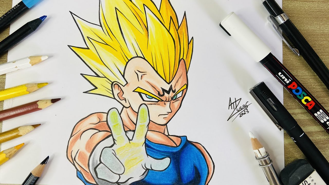 Como desenhar o Majin Vegeta - Passo a passo