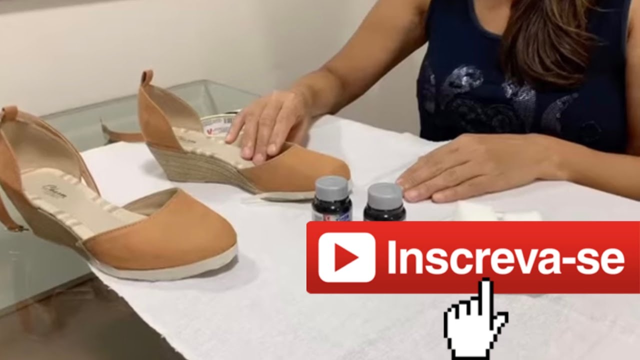 Faça você mesmo: Como pintar sapatos de camurça. Inscreva-se no canal.