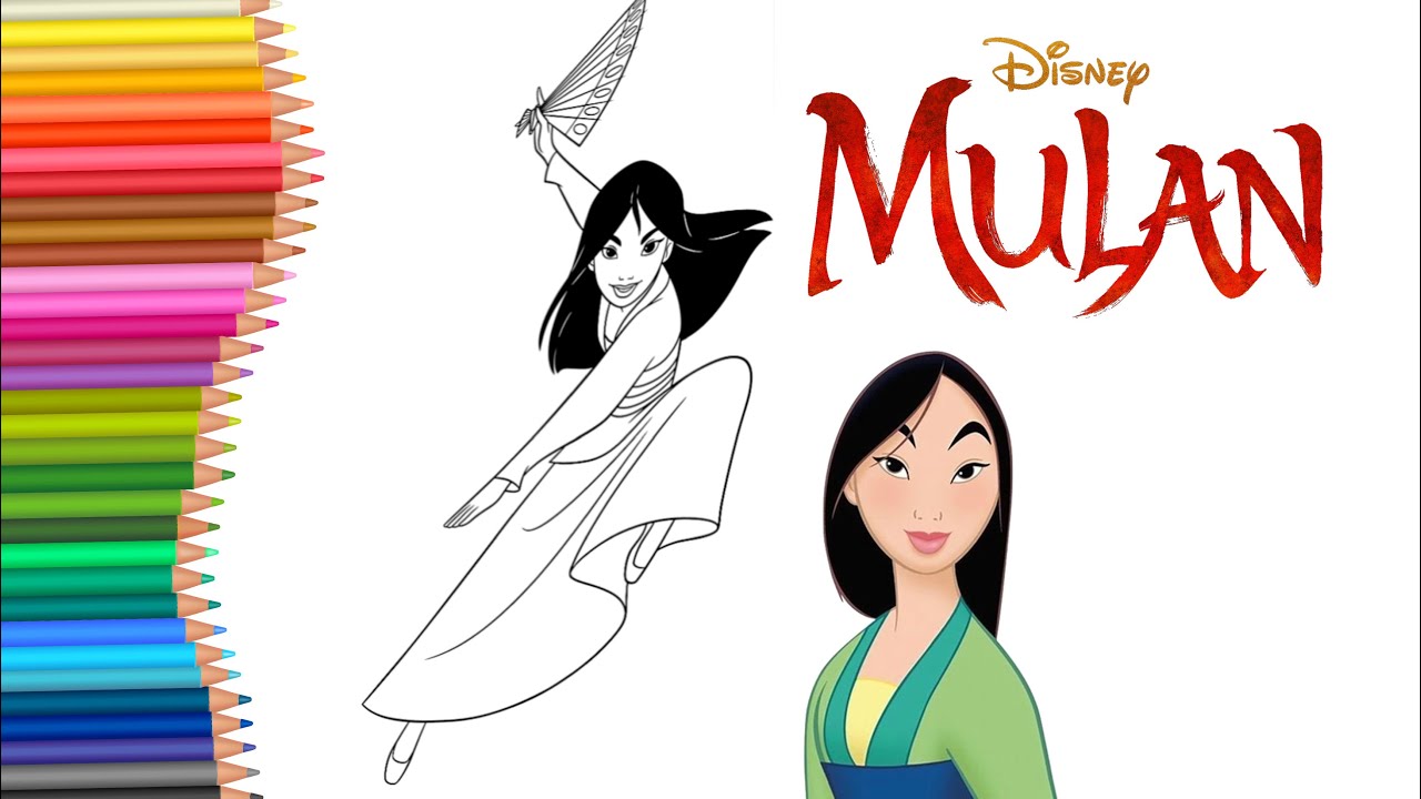 Página de livro para colorir da Princesa Disney Mulan | COLORIR | DESENHAR E COLORIR | ARTES R NÓS
